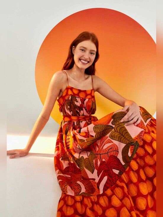 FARM Rio Dresses & Skirts - FARM RIO summer dream LINEN BLEND maxi DRESS
